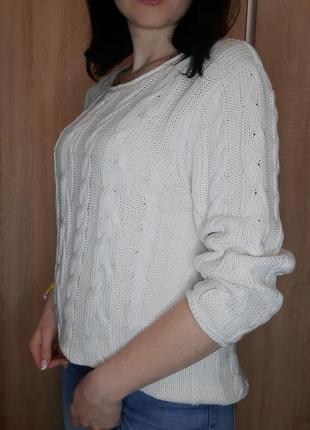 Светр білий середня в'язка 46-48