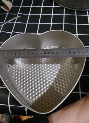 Сердце 22 см., кондитерская форма для выпечки и десертов3 фото