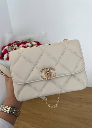 Сумка в стилі chanel / chanel beige 2 / чудова сумочка