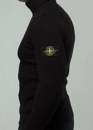 Светер stone island оригінальна якість чорний гарний m, l, xl, xxl