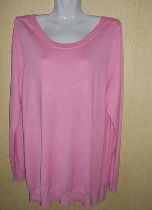 Гарний жіночий рожевий светр, напіввер, eur 20 розмір, наш 54-56 від f&f, англія