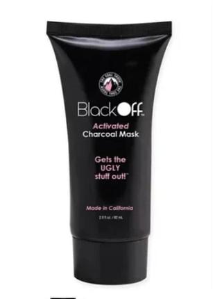 Черная маска-пленка для лица black off activated charcoal mask – пилинг лица1 фото