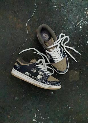 Nike sb dunk x cactus jack кроссовки кожа, текстиль 41-45р4 фото