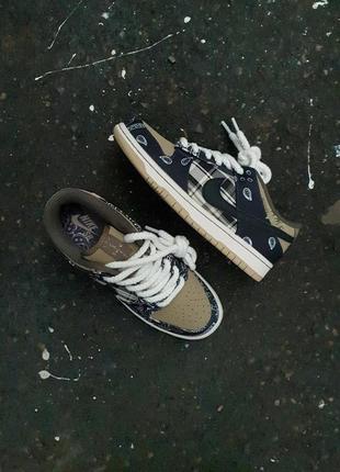 Nike sb dunk x cactus jack кроссовки кожа, текстиль 41-45р6 фото