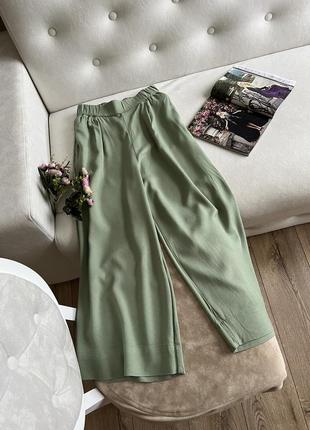 Оливкові штани кюлоти2 фото