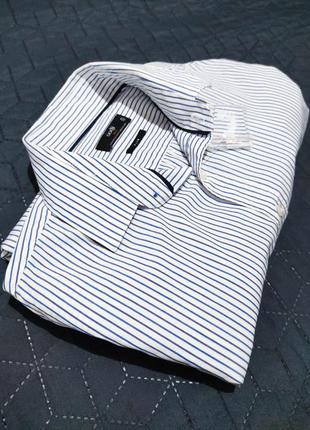 Сорочка блузка  з довгим рукавом у смужку cotton s m