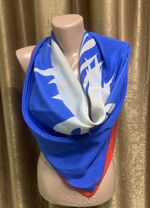 Роскошный эксклюзивный коллекционный редкий шелковый платок gres paris взлетающая птица4 фото