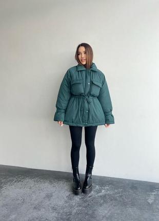 Стильна зимова куртка oversize10 фото