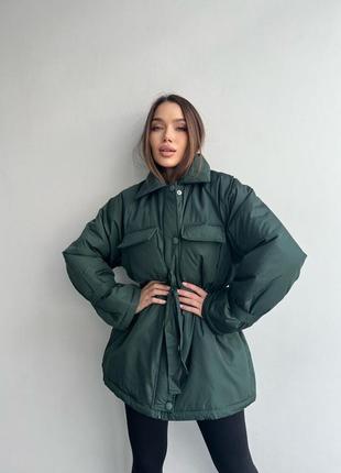 Стильна зимова куртка oversize5 фото