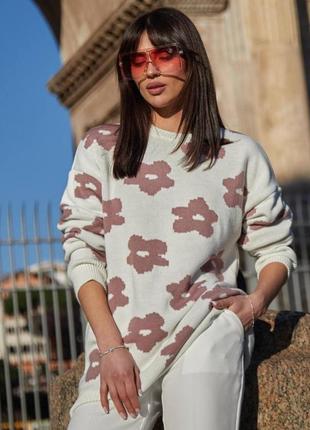 Люксовий светр бавовняний подовжений