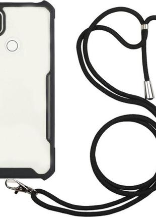 Чохол протиударний для xiaomi redmi 9c new case high quality з карабіном і ремінцем