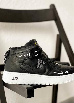 Кросівки nike air force tm high - black/white