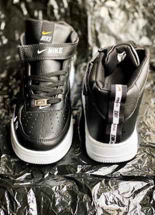 Кроссовки nike air force tm high - black/white4 фото