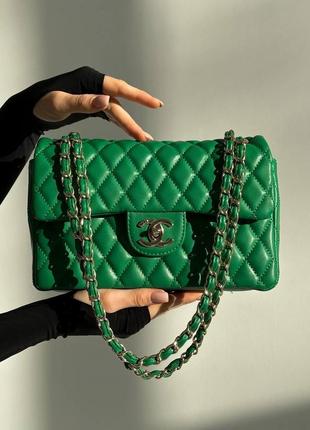Сумочка в стилі шанель / chanel green / приваблива сумочка1 фото