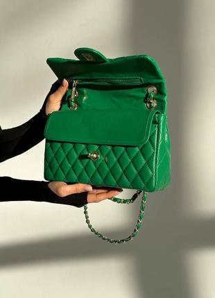 Сумочка в стилі шанель / chanel green / приваблива сумочка6 фото