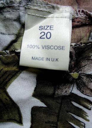 100% - вискоза! красивая блузка в цветочный  принт новая с бирками9 фото