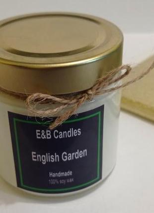 Соевая свеча, аромасвеча, свеча из соевого воска, английский сад, декор
