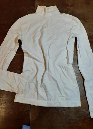 Термобелье гольф белье белый под горло молочный поддевать под одежду зима осень весна термокофта 36 38 34 s m xs водолазка