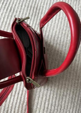 Классный кожаный рюкзак-сумка9 фото