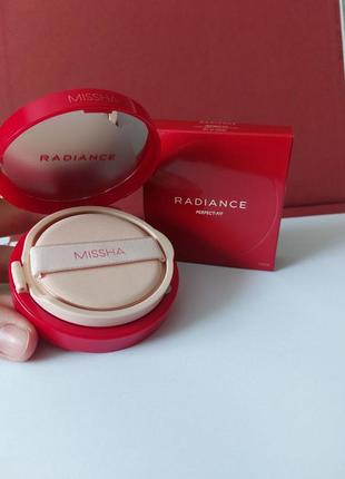 Кушон missha radiance perfect-fit cushion spf50+ pa+++  15 гр.4 фото