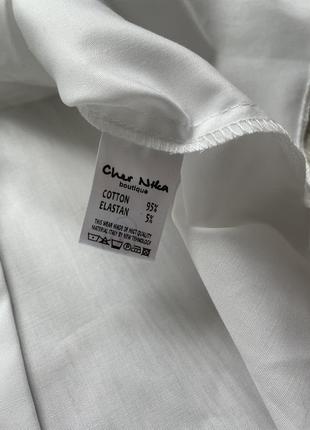 Крутая белая рубашка рубашка cher nika размер s-m8 фото