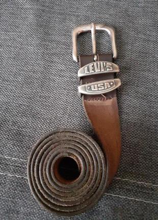 Вінтажний шкіряний ремінь levis