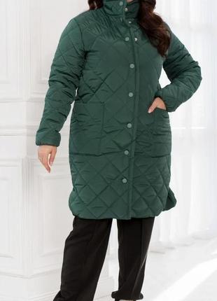 Стеганая куртка средней длины, разные цвета, до-5.9 фото