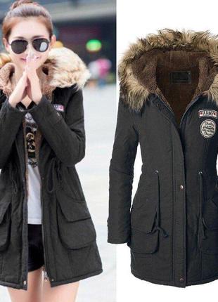 Женское утепленное пальто-куртка
