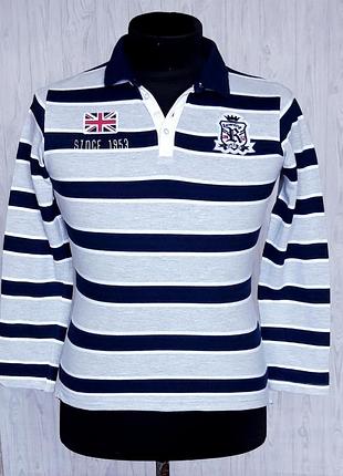 Tissaia, поло, футболка з довгим рукавом, в смужку, хлопчику, підліткова, фірмова, котонова, бавовняна,