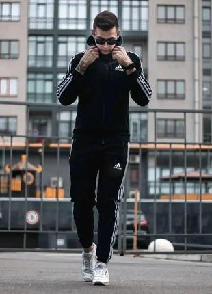 🔥мужской спортивный костюм adidas черный🔥3 фото