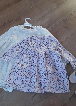 Плаття в квітковий принт 86 см накшталт zara, hm