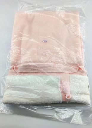Дитячий плед ковдру туреччина для новонародженого подарунок новонародженому рожеве2 фото