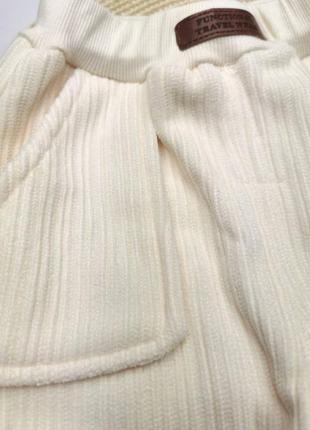 Штани утеплені білі теплі стильні зимові брюки 80 - 130 см3 фото