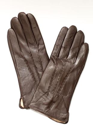Женские кожаные перчатки на подкладке из искусственного меха6 фото