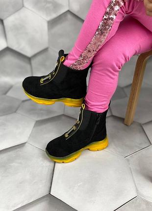 Замшевые утепленные сапожки!