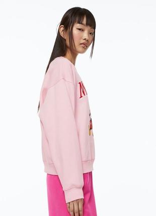 Світшот жіночий h&m, колір рожевий😍 дисней дісней disney свитшот кофта светрик свитер3 фото