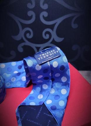 Краватка charles tyrwhitt, silk, handmade, italy5 фото