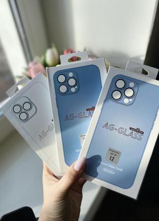 Чохол скляний матовий iphone 12 3