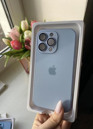 Скляний матовий чохол iphone 13 pro