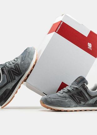 Кроссовки new balance 574 white grey brown