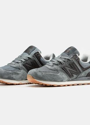 Кроссовки new balance 574 white grey brown7 фото