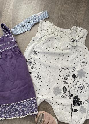 Набор летней одежды на девочку 9-12 месяцев. рост 80см.4 фото