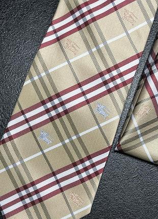 Шелковый галстук и платочек redwick burberry5 фото