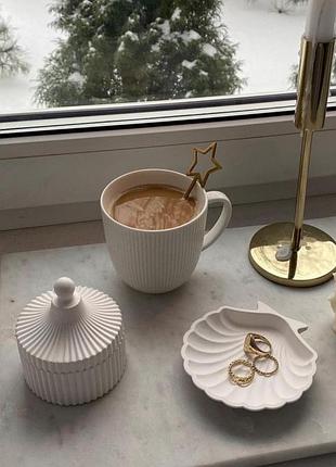 Набор шкатулка и подставка ракушка