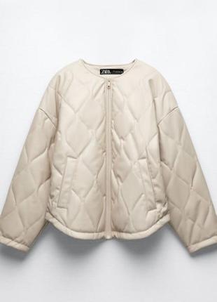 Куртка zara из эко кожи