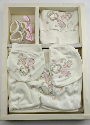 Подарунковий набір костюм 0 до 4 місяців туреччина для новонароджених набір на виписку білий