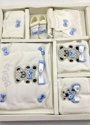 Подарунковий набір костюм 0 до 4 місяців туреччина для новонароджених набір на виписку білий