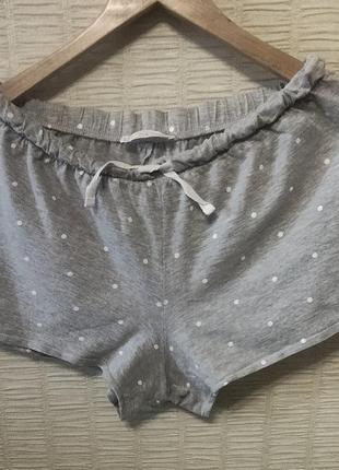 🐳 легкі натуральні трикотажні шорти в горошок