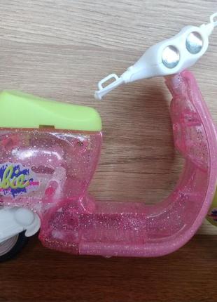 Скутер для барбі, barbie glitter scooter, mattel