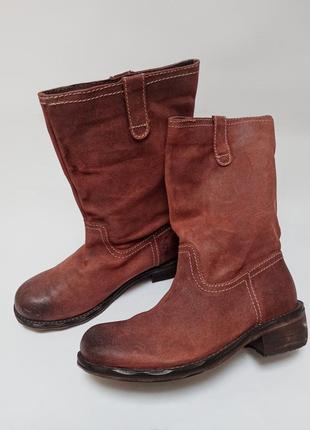 Zign сапожки женские кожаные.брендовая обувь stock